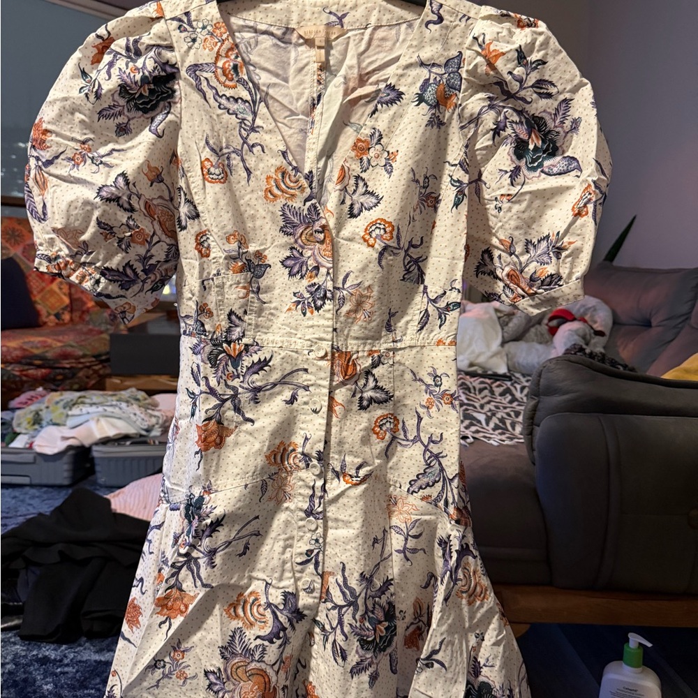 Rebecca Taylor Multicolor Floral Long Sleeve Dress